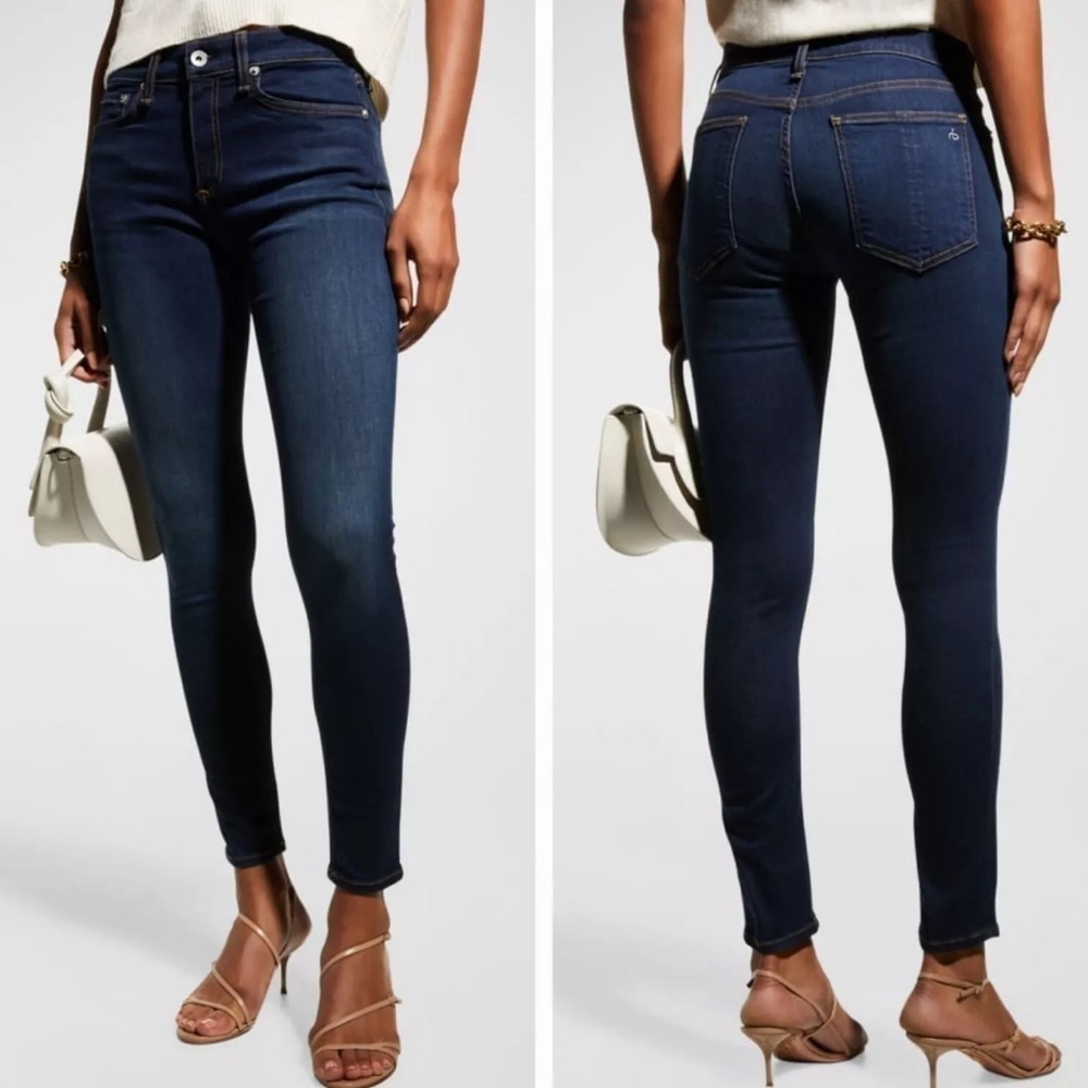 Rag & Bone Women’s Cate Mid Rise Ankle Skinny Jeans In Blue size 28 Waist